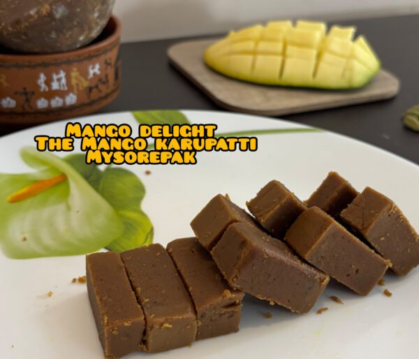 Mango Karupatti Mysorepak